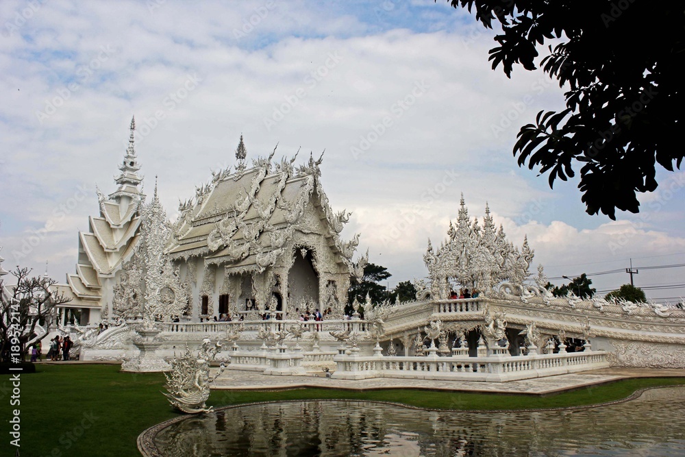 White Buddhist temple in Thailand