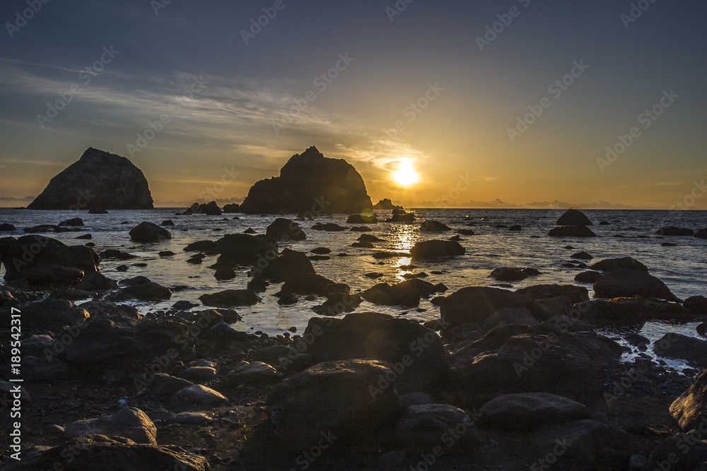 Sunset on Oregon coast