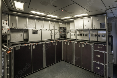 Fotografie, Obraz The interior of large aircraft kitchen