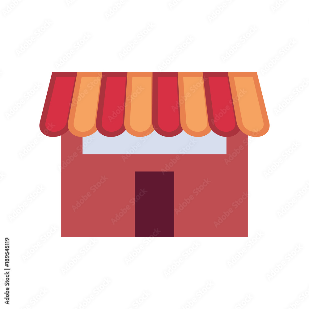  store with awning   vector illustration
