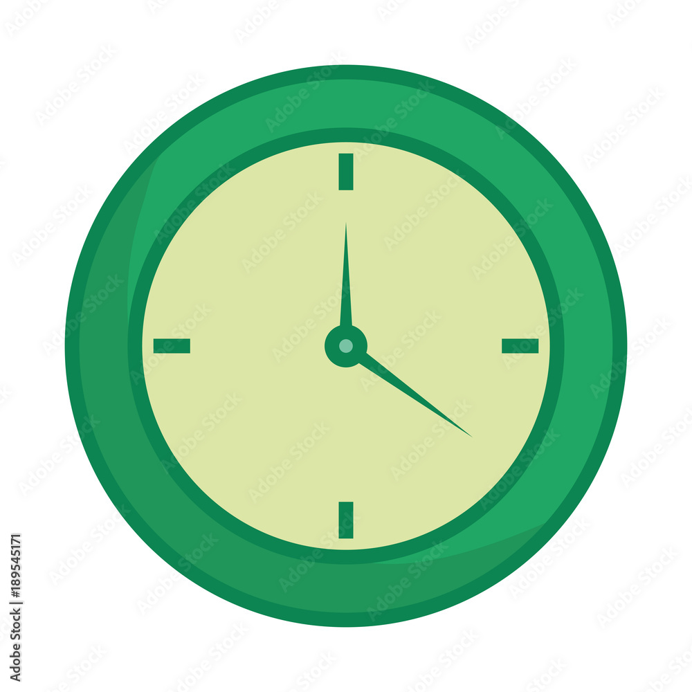 green clock over white vector illustration green clock over white vector illustration