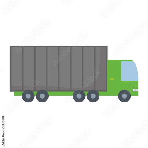 gray and green truck vector illustration