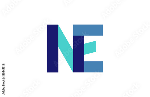 NE Ribbon Letter Logo