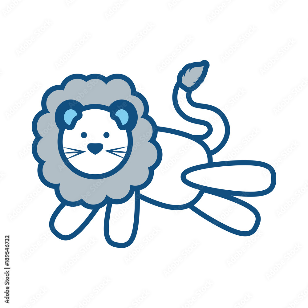Fototapeta premium cartoon lion icon image