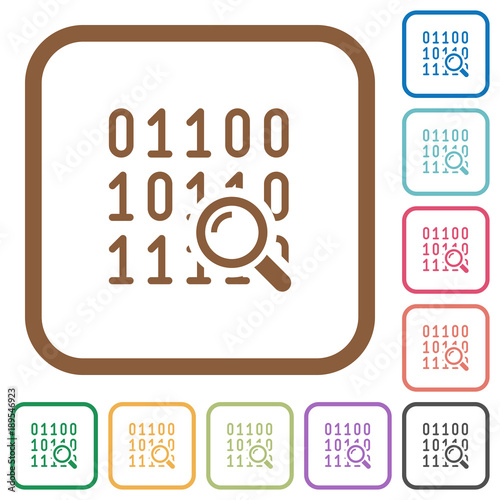 Code analysis simple icons