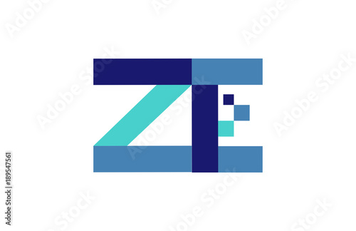 ZE Digital Ribbon Letter Logo