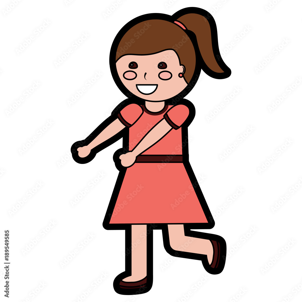 happy girl with ponytail kid child icon image vector illustration design happy girl with ponytail kid child icon image vector illustration design