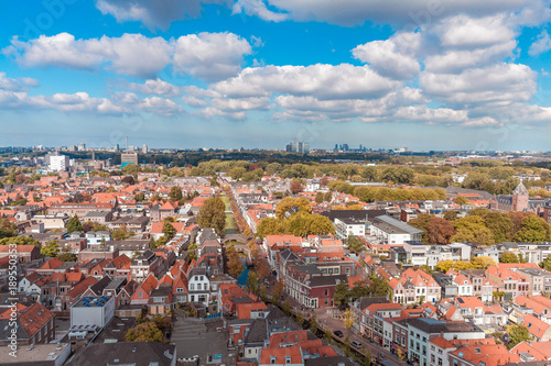 Obraz na płótnie Delft skyline w salonie