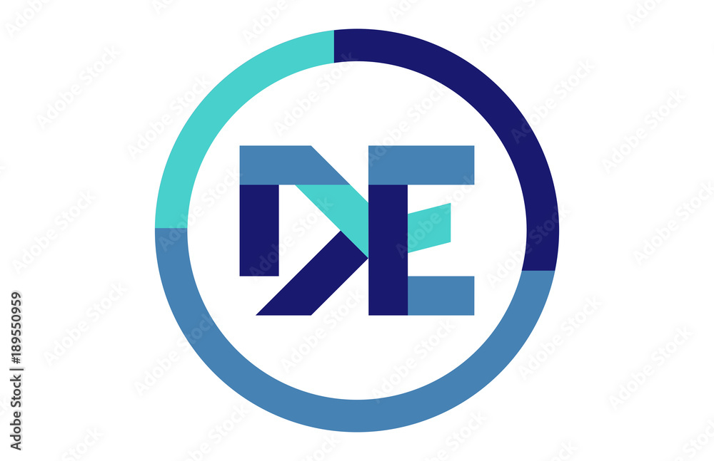 Obraz premium DE Global Circle Ribbon letter Logo