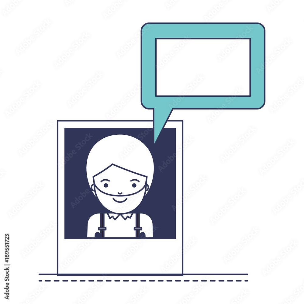 man social network picture profile dialogue comments in blue color sections silhouette vector illustration man social network picture profile dialogue comments in blue color sections silhouette vector illustration