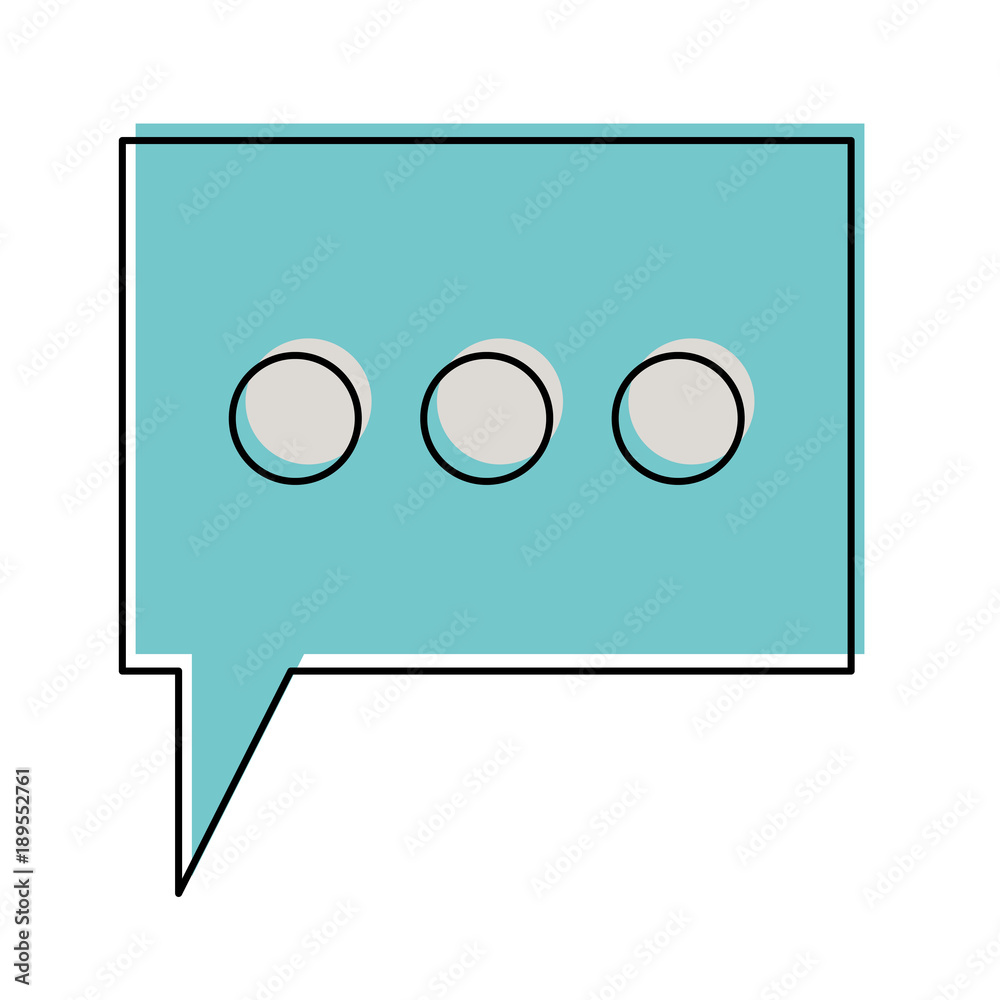 dialogue box with tail and three suspension points in watercolor silhouette vector illustration dialogue box with tail and three suspension points in watercolor silhouette vector illustration