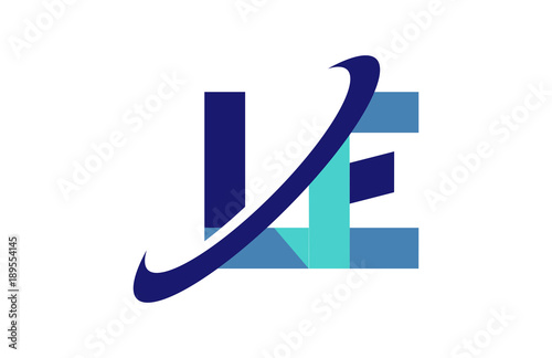 LE Ellipse Swoosh Ribbon Letter Logo