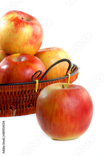 Red apple isolated on white background        photo