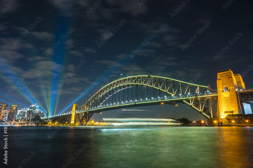 Sydney Harbour Bridge at night