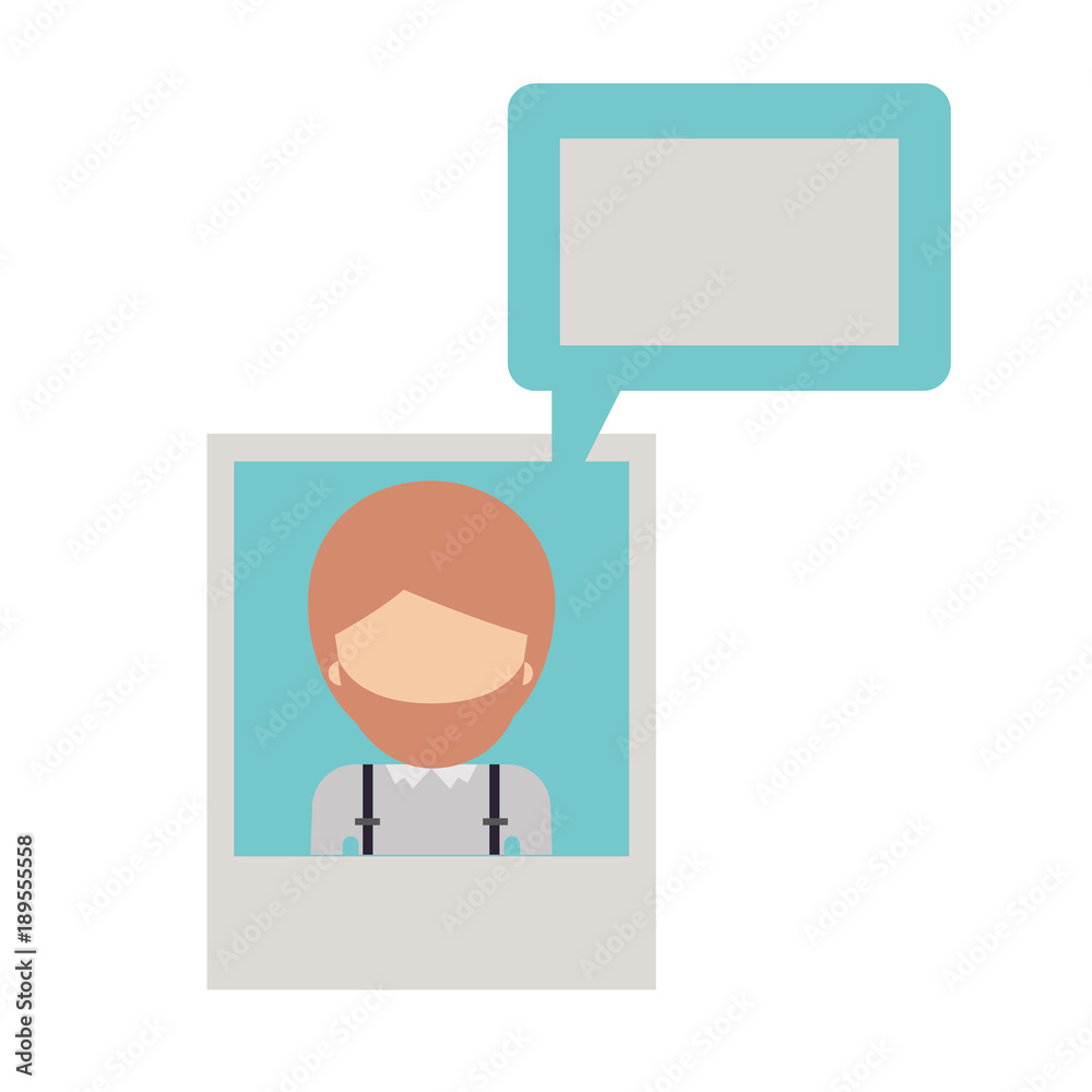 faceless man social network picture profile dialogue comments in colorful silhouette vector illustration faceless man social network picture profile dialogue comments in colorful silhouette vector illustration