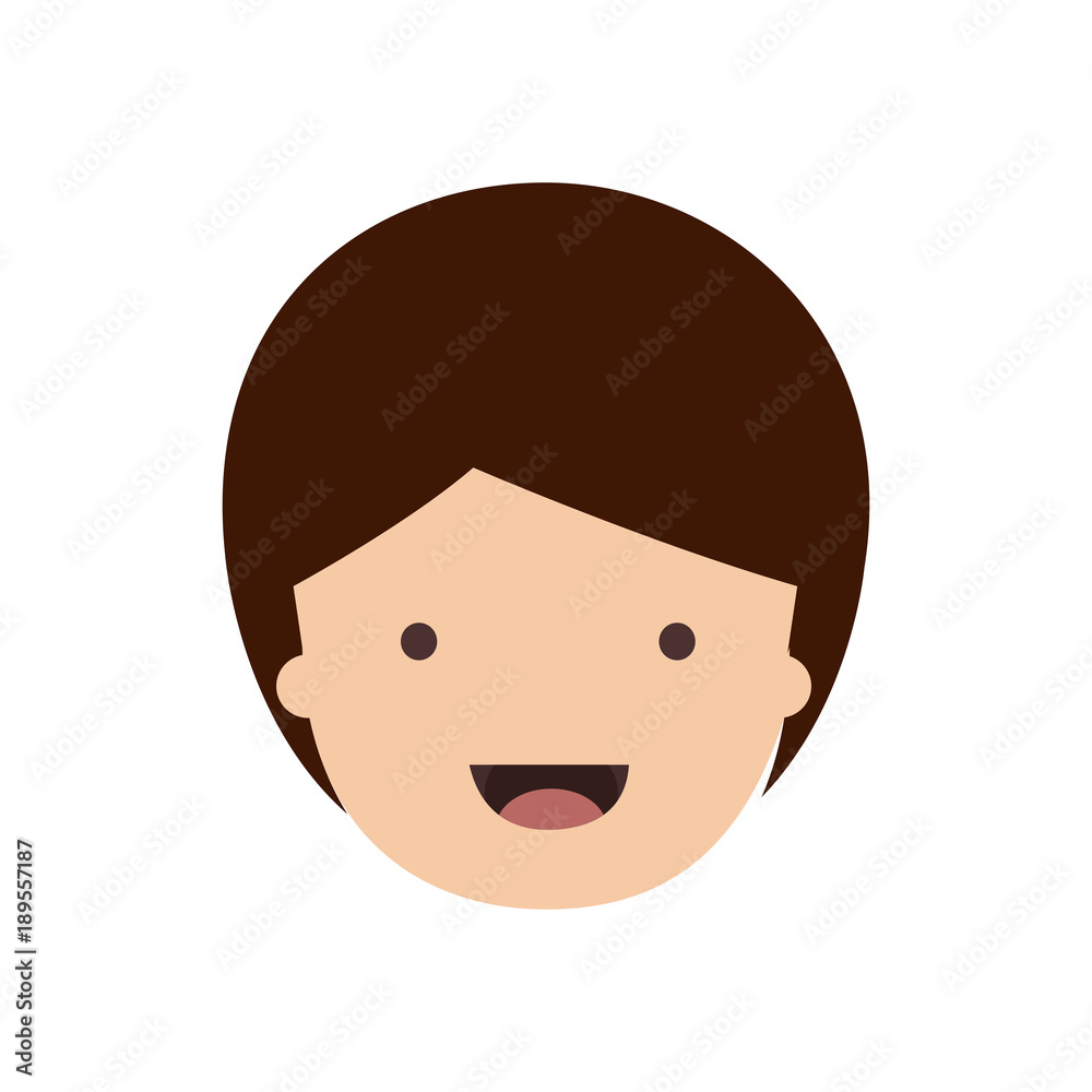 people graphic face of child with short hair in colorful silhouette vector illustration people graphic face of child with short hair in colorful silhouette vector illustration