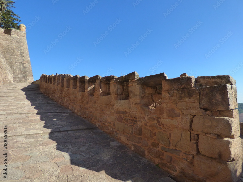 Castillo en Cardona, pueblo de la provincia de Barcelona, en la comarca del Bages (Cataluña,España)