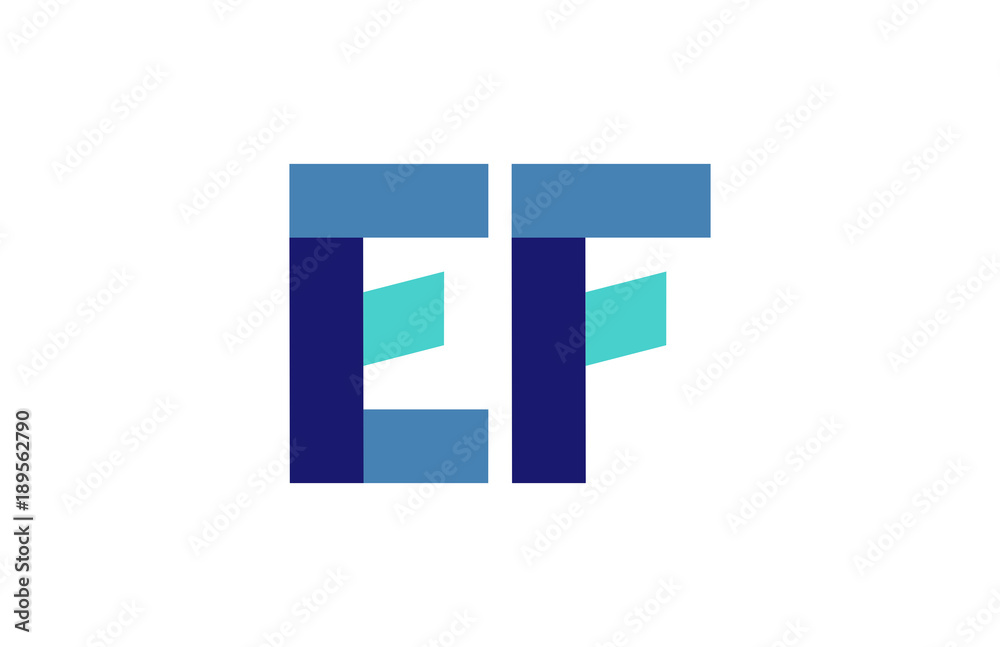 EF Ribbon Letter Logo EF Ribbon Letter Logo