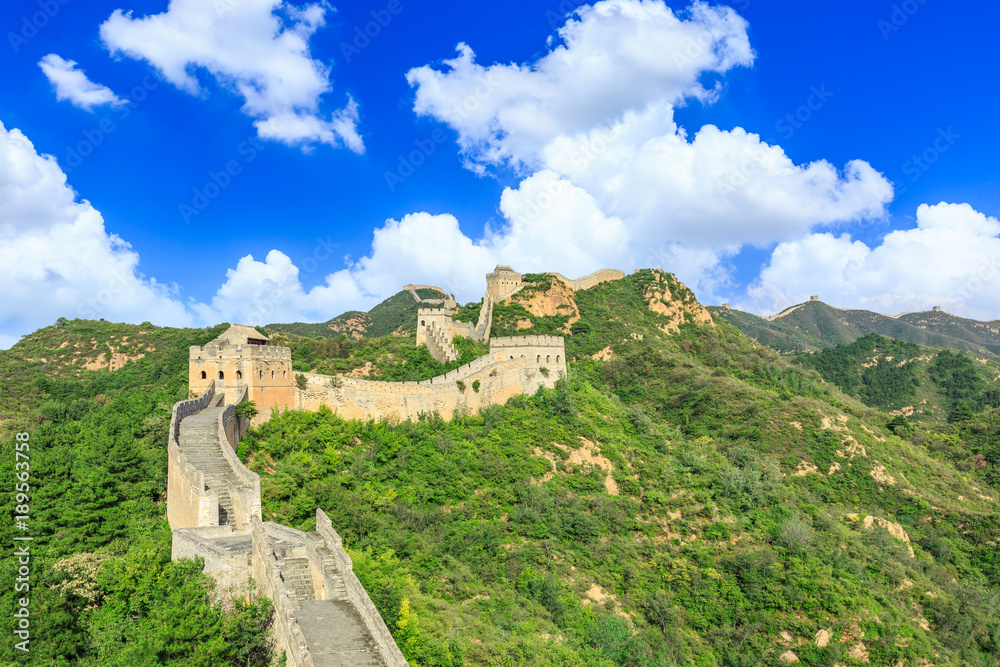 The famous Great Wall of China,jinshanling natural landscape