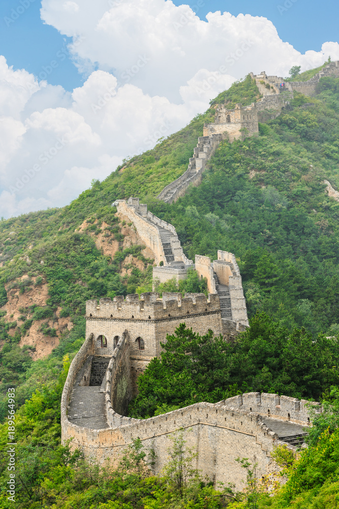 Great Wall of China at the jinshanling section