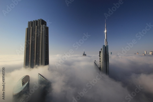 Cloudy morning in Dubai city