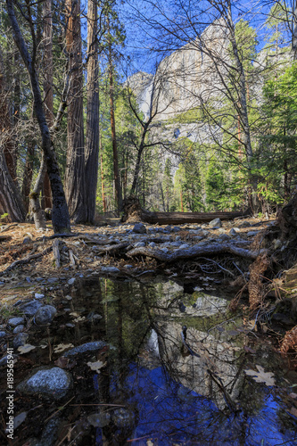 Lower and upper yosemite fall, Yosemite National Park, California, USA