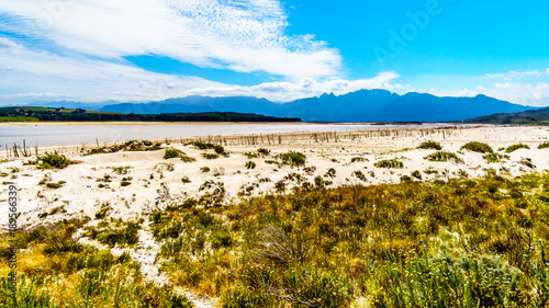 Extremely low water level in the Theewaterkloof Dam or TWK Dam due to extensive drought. The dam is a major reservoir for the water supply for the Cape Town area photo