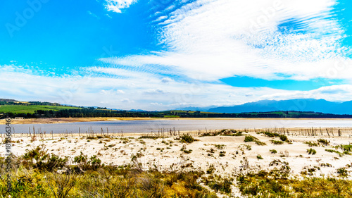 Extremely low water level in the Theewaterkloof Dam or TWK Dam due to extensive drought. The dam is a major reservoir for the water supply for the Cape Town area