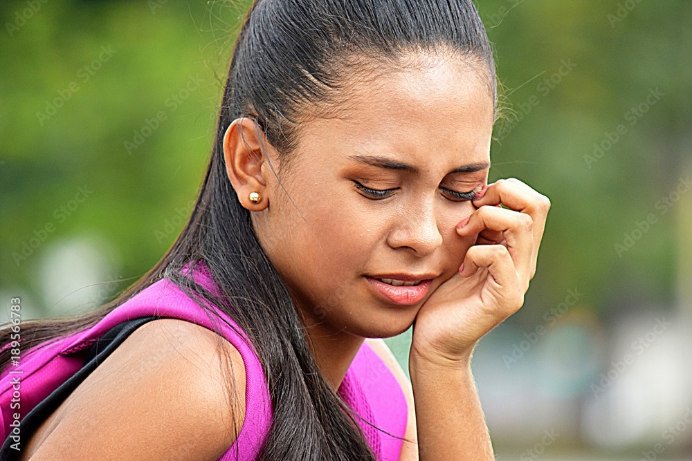Tearful Teenage Girl Student Tearful Teenage Girl Student