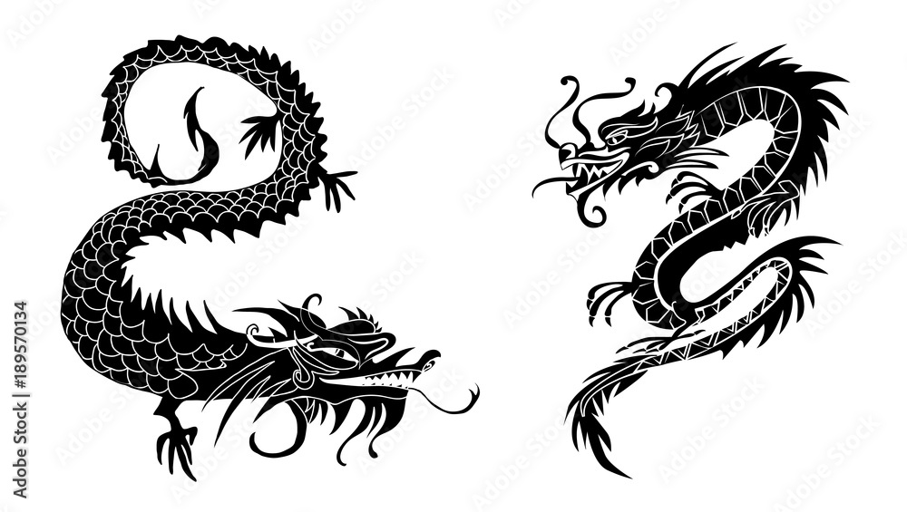 paper cut out of a Dragon china zodiac symbols paper cut out of a Dragon china zodiac symbols