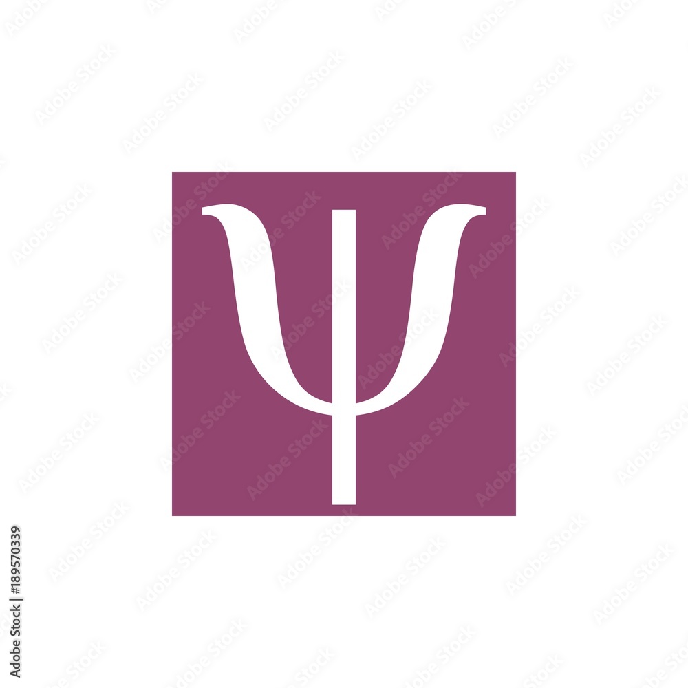 psi letter greek symbol logo vector Stock Vector | Adobe Stock