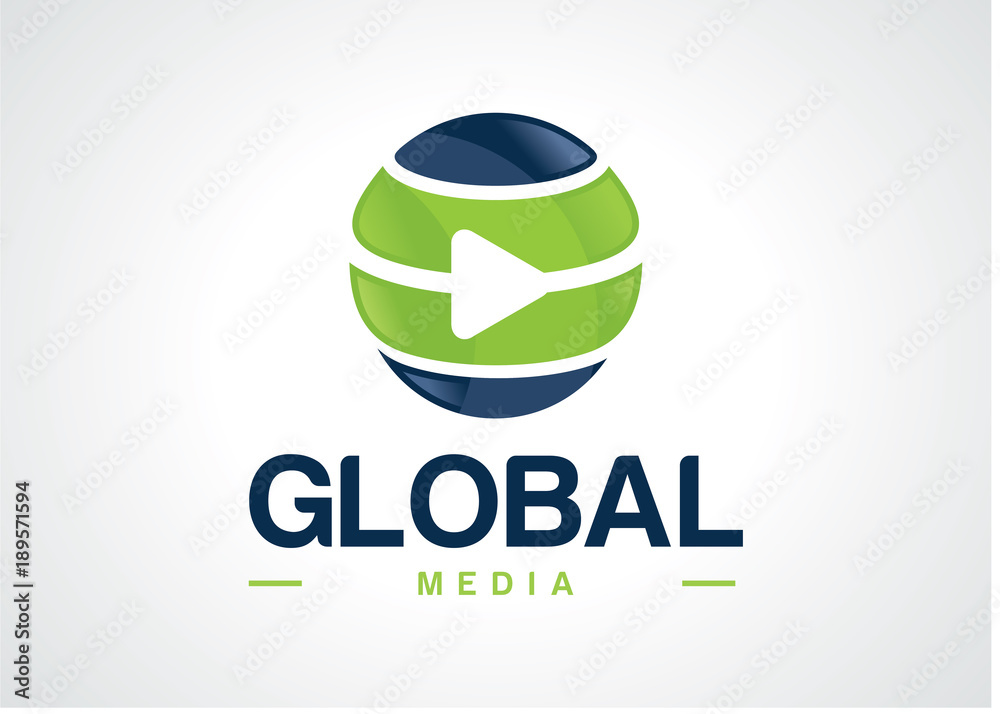 Global Media Logo Template Design Vector, Emblem, Design Concept, Creative Symbol, Icon Global Media Logo Template Design Vector, Emblem, Design Concept, Creative Symbol, Icon