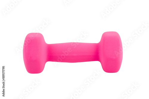 A shot of dumbbell on white background. 