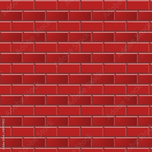 vector red brick wall seamless pattern