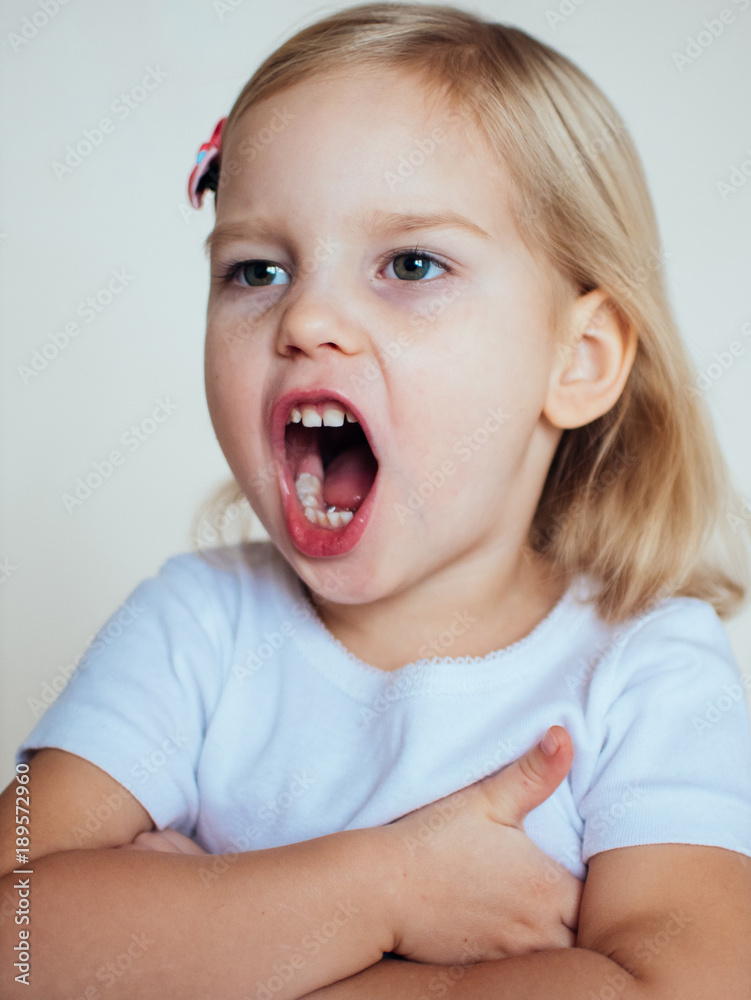 Portrait of emotional little girl Portrait of emotional little girl