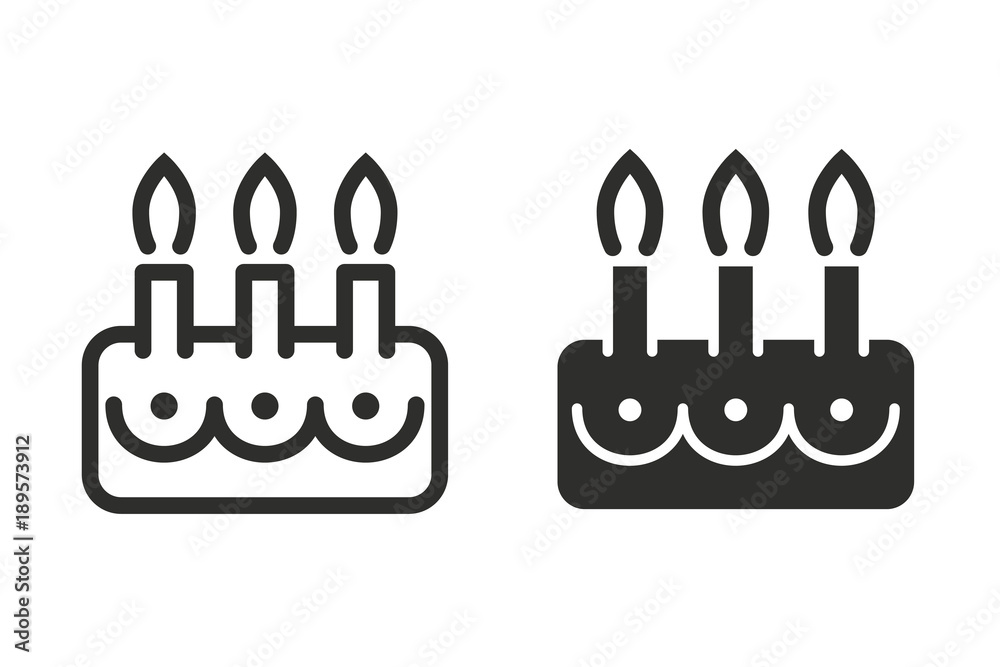 Cake vector icon. Cake vector icon.