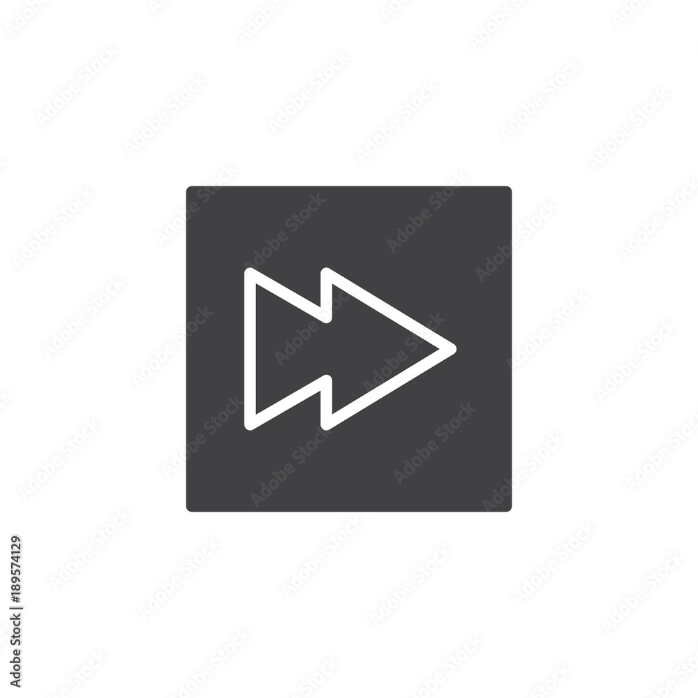 Fast forward play button icon vector, filled flat sign, solid pictogram isolated on white. Symbol, logo illustration. Fast forward play button icon vector, filled flat sign, solid pictogram isolated on white. Symbol, logo illustration.