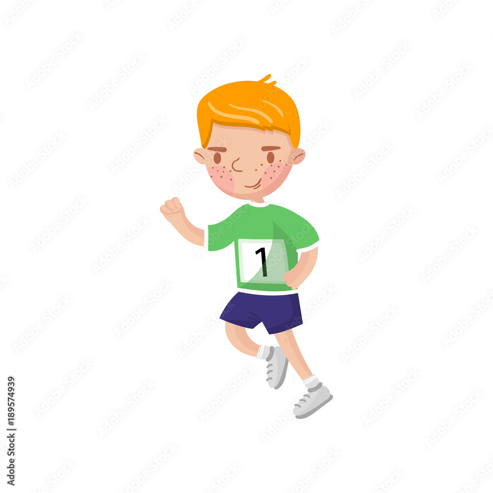Little boy running, kids physical activity cartoon vector Illustration Little boy running, kids physical activity cartoon vector Illustration