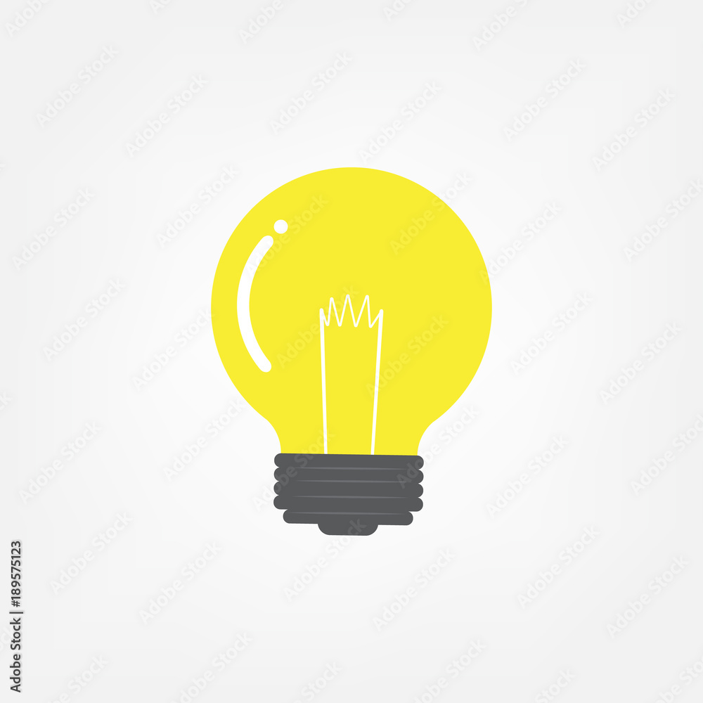 Light Bulb line icon vector, isolated on white background. Idea sign, thinking concept.