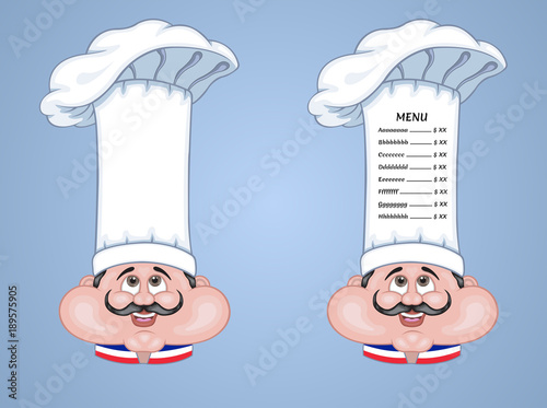 French Chef Hat Menu