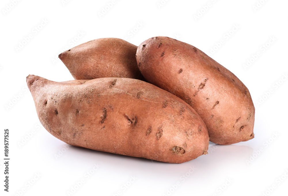Sweet potato isolated on a white background. Sweet potato isolated on a white background.