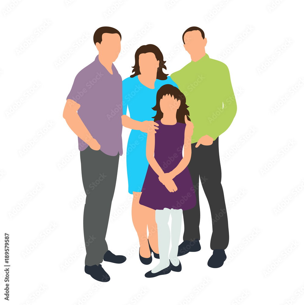 vector, isolated isometric people, family vector, isolated isometric people, family