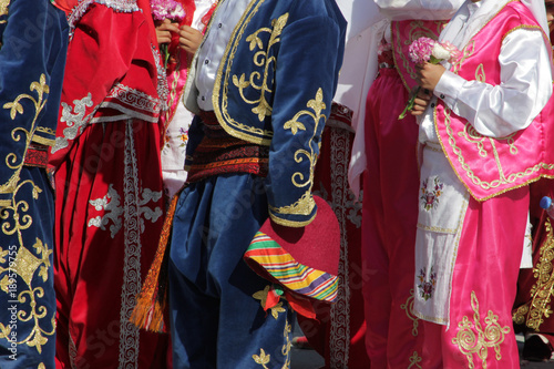 Turkish dancers in traditional costume 
