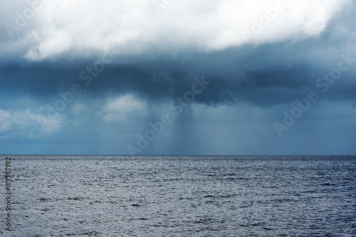 Fototapeta Naklejka Na Ścianę i Meble -  Clouds over gulf of Riga, Baltic sea.