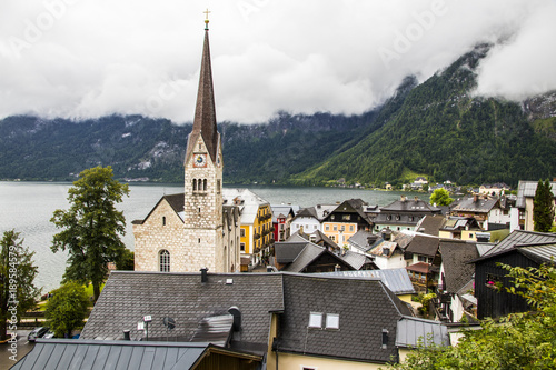 Views of the Neo-Gothic Evangelical Church in Hallstatt, part of Dachstein-Salzkammergut Cultural Landscape, a World Heritage Site in Austria © J. Ossorio Castillo