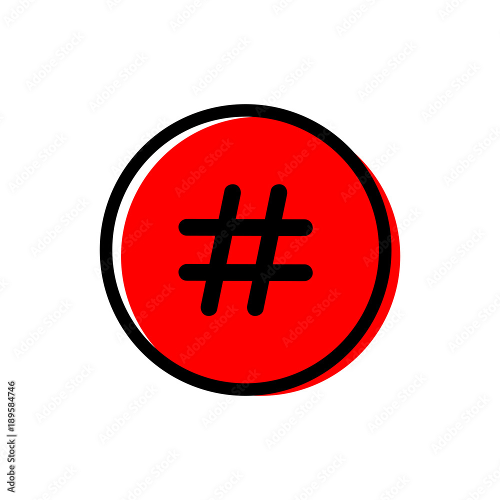 Fototapeta premium Hashtag sign icon