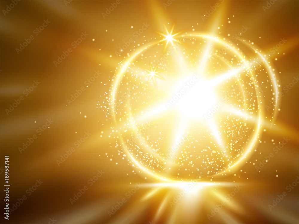 Golden glittering background