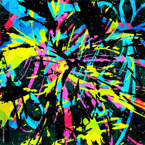 geometric abstract color pattern in graffiti style. Quality vector illustration for your design