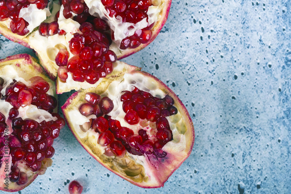 Red juice pomegranate