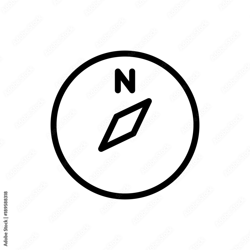Compass flat icon Compass flat icon